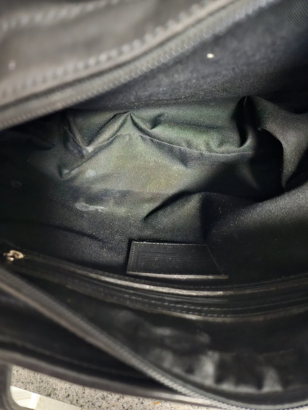 Coach Black Tote Bag with Leather Trim Vitage